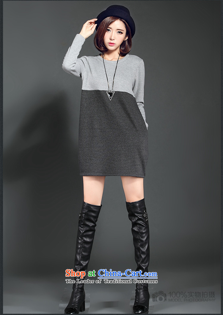 Zhou Yi - 2015 autumn and winter large new women's sleek and versatile plus extra thick loose video thin-skirt wear skirts S208 2082 Black 3XL picture, prices, brand platters! The elections are supplied in the national character of distribution, so action, buy now enjoy more preferential! As soon as possible.