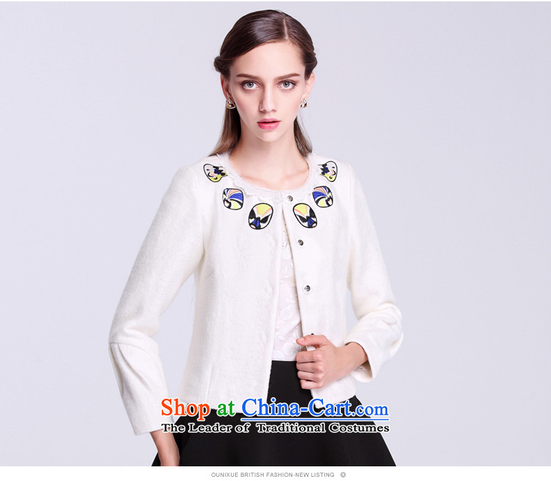 The OSCE nickname snow fall 2015 replacing the new Korean jacket Sau San heavy industry embroidery long-sleeved jacket is short of female winter white L photo, prices, brand platters! The elections are supplied in the national character of distribution, so action, buy now enjoy more preferential! As soon as possible.
