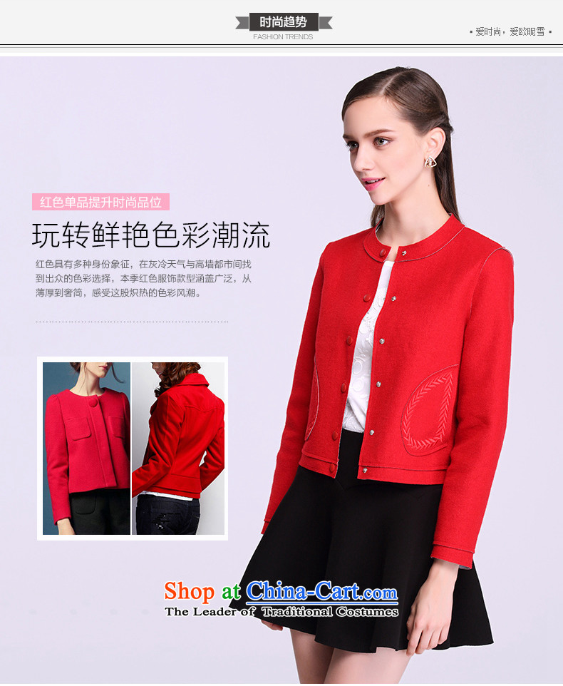Europe 2015 autumn and winter snow young new minimalist wild in Europe and a long-sleeved trendy shoulder short of female red jacket? M picture, prices, brand platters! The elections are supplied in the national character of distribution, so action, buy now enjoy more preferential! As soon as possible.