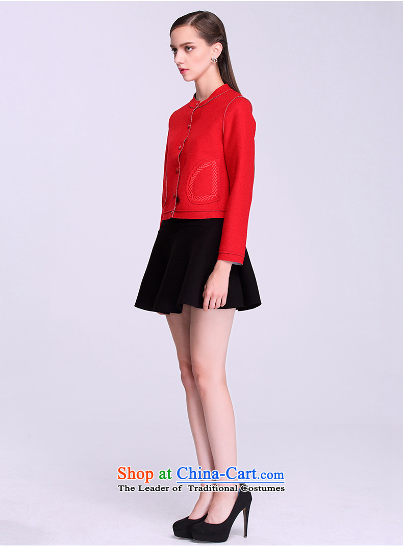 Europe 2015 autumn and winter snow young new minimalist wild in Europe and a long-sleeved trendy shoulder short of female red jacket? M picture, prices, brand platters! The elections are supplied in the national character of distribution, so action, buy now enjoy more preferential! As soon as possible.
