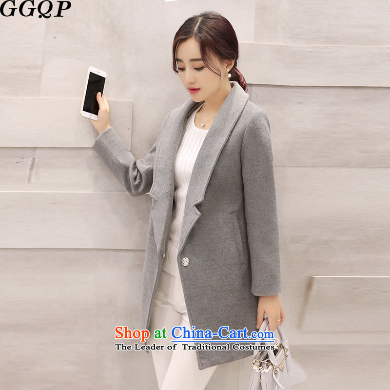 2015 Fall/Winter Collections GGQP Korean version of the new Sau San a wool coat female suits for women in gross? jacket, gray XL,GGQP,,, long shopping on the Internet