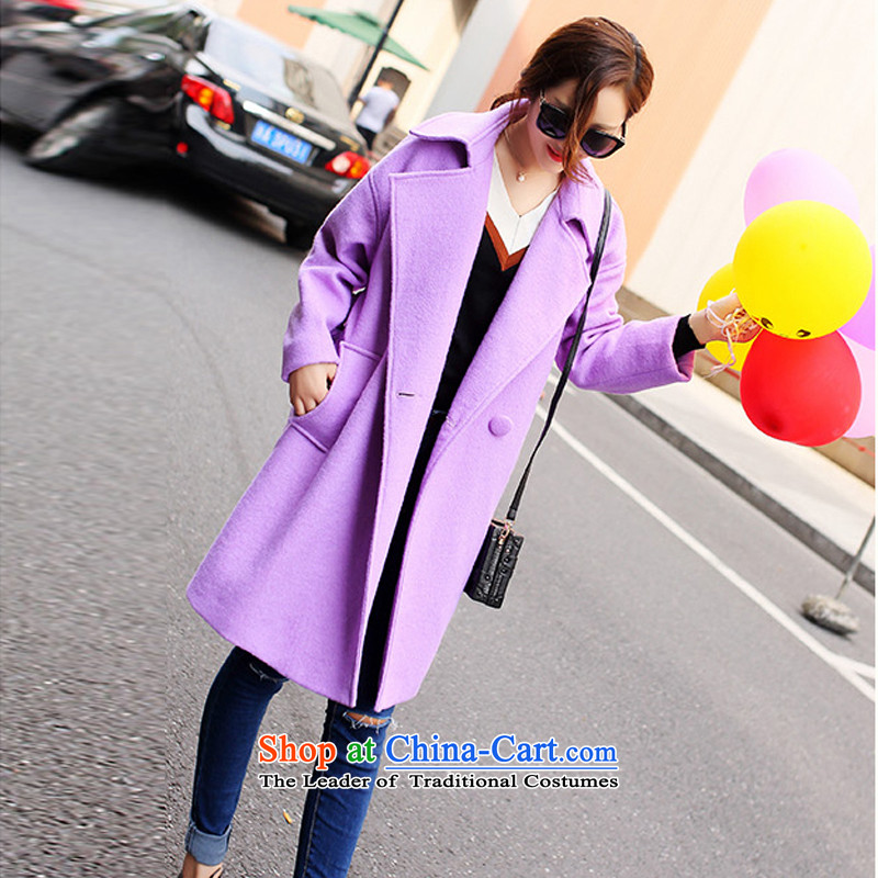 The water of the gross coats female 2015 Autumn? for women of autumn and winter stylish Korean version of Sau San? jacket female orange gross M4 Water Love , , , shopping on the Internet