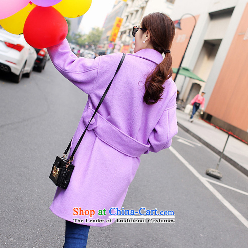 The water of the gross coats female 2015 Autumn? for women of autumn and winter stylish Korean version of Sau San? jacket female orange gross M4 Water Love , , , shopping on the Internet