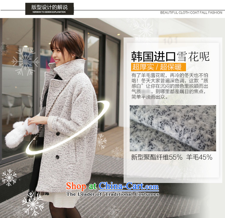 The water of the 2015 autumn and winter, Korean Women's gross? graphics thin stylish coat double-Sau San? jacket female snowflake gross? M picture, prices, brand platters! The elections are supplied in the national character of distribution, so action, buy now enjoy more preferential! As soon as possible.