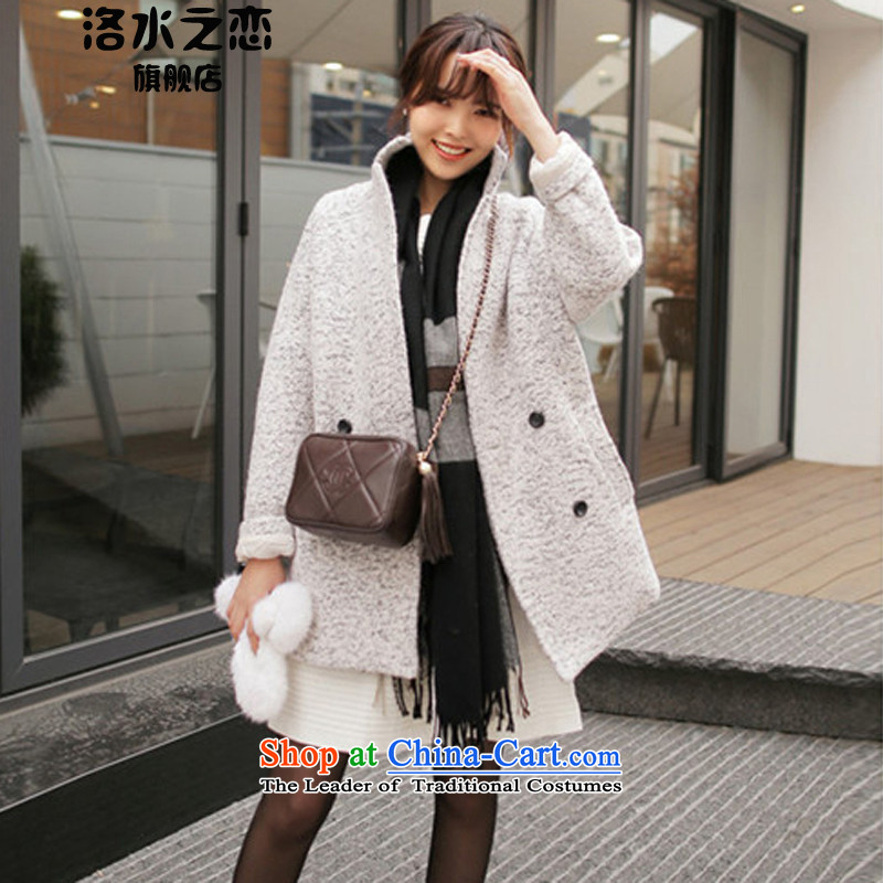 The water of the2015 autumn and winter, Korean Women's gross? graphics thin stylish coat double-Sau San? jacket female snowflake gross?M