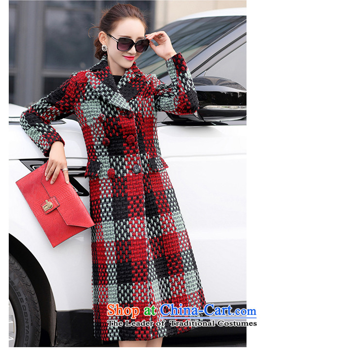 The 2015 winter coats Connie Kahlo's large relaxd stylish coat to the British American casual lapel large compartments long-sleeved thin extra-long video 