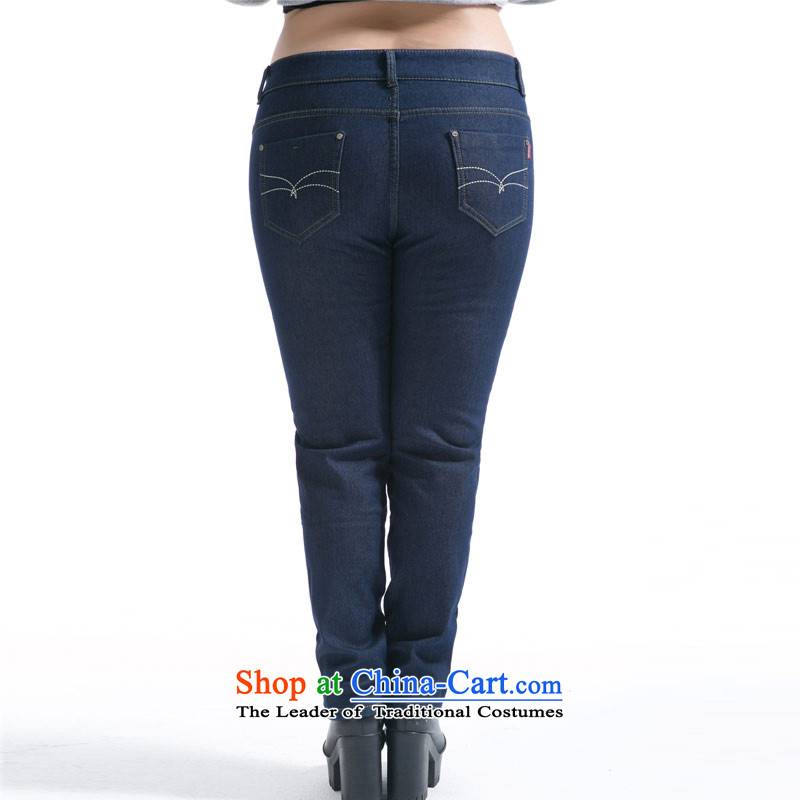 Nos larger women to increase expertise mm plus lint-free jeans warm winter cowboy castor trousers Y66661 Sau San blue 40, not thin (NOS) , , , shopping on the Internet