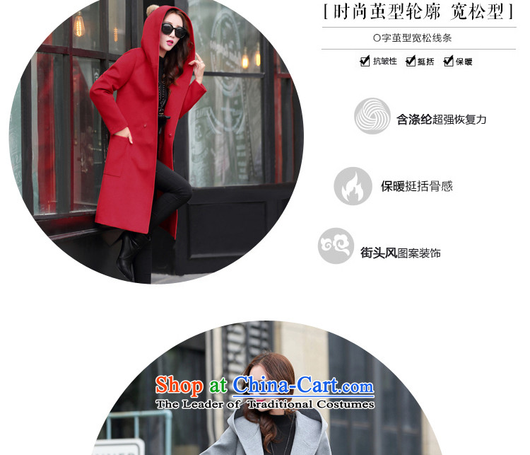 The water of the gross coats female 2015 Autumn? for women of autumn and winter stylish high card is a true gross Korean female jacket is 