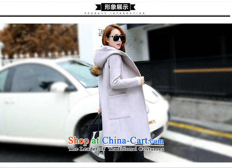 Korean figure Connie autumn and winter 2015 new products in the jacket can Ms. gross long coats Korean version of this small wind Sau San with cap-wool coat thick video thin? a wool coat pink M picture, prices, brand platters! The elections are supplied in the national character of distribution, so action, buy now enjoy more preferential! As soon as possible.