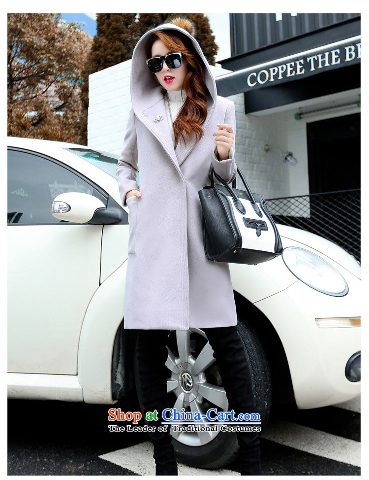 Korean figure Connie autumn and winter 2015 new products in the jacket can Ms. gross long coats Korean version of this small wind Sau San with cap-wool coat thick video thin? a wool coat pink M picture, prices, brand platters! The elections are supplied in the national character of distribution, so action, buy now enjoy more preferential! As soon as possible.
