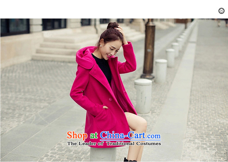 2015 Autumn, lest we gross double-jacket Korean version of long overcoat suy549# female light blue L picture, prices, brand platters! The elections are supplied in the national character of distribution, so action, buy now enjoy more preferential! As soon as possible.