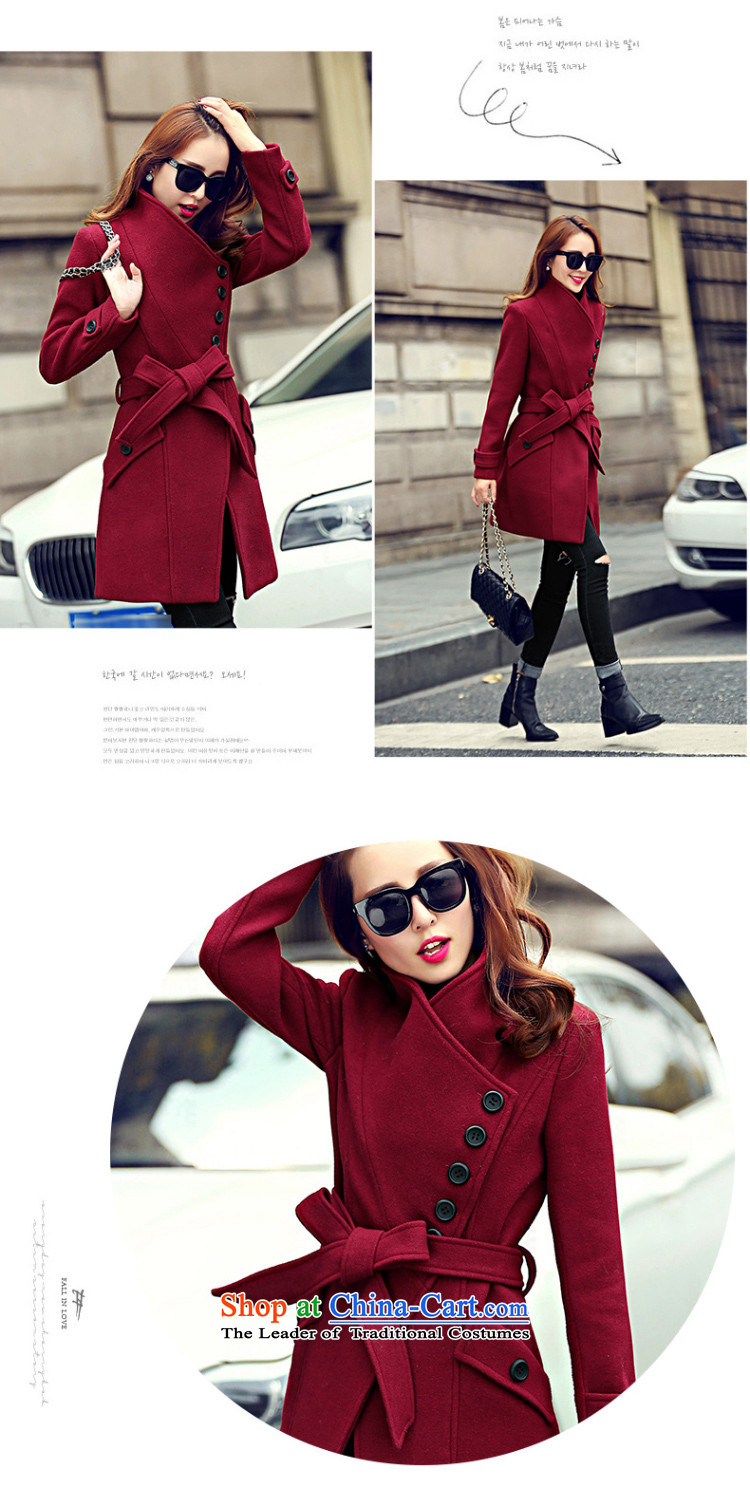 Yu Chien YQ 2015 autumn and winter new Korean version of the long graphics thin hair? female Sau San tether jacket collar a wool coat Y306 GRAY M picture, prices, brand platters! The elections are supplied in the national character of distribution, so action, buy now enjoy more preferential! As soon as possible.