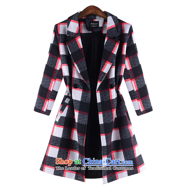 Rui Mei to large 2015 Fall/Winter Collections for women to new xl stylish, classy and latticed Sau San in long wind jacket N1625 picture color 3XL, Rui Mei-RIUMILVE) , , , shopping on the Internet