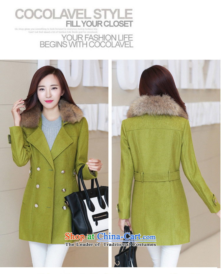 Bai bidding disarmament autumn and winter new gross girls jacket? Long pure color a wool coat Korean female graphics thin Sau San? coats female light blue L picture, prices, brand platters! The elections are supplied in the national character of distribution, so action, buy now enjoy more preferential! As soon as possible.