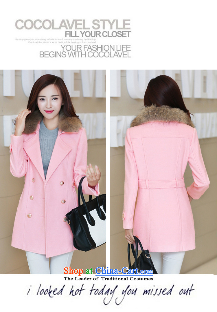 Bai bidding disarmament autumn and winter new gross girls jacket? Long pure color a wool coat Korean female graphics thin Sau San? coats female light blue L picture, prices, brand platters! The elections are supplied in the national character of distribution, so action, buy now enjoy more preferential! As soon as possible.