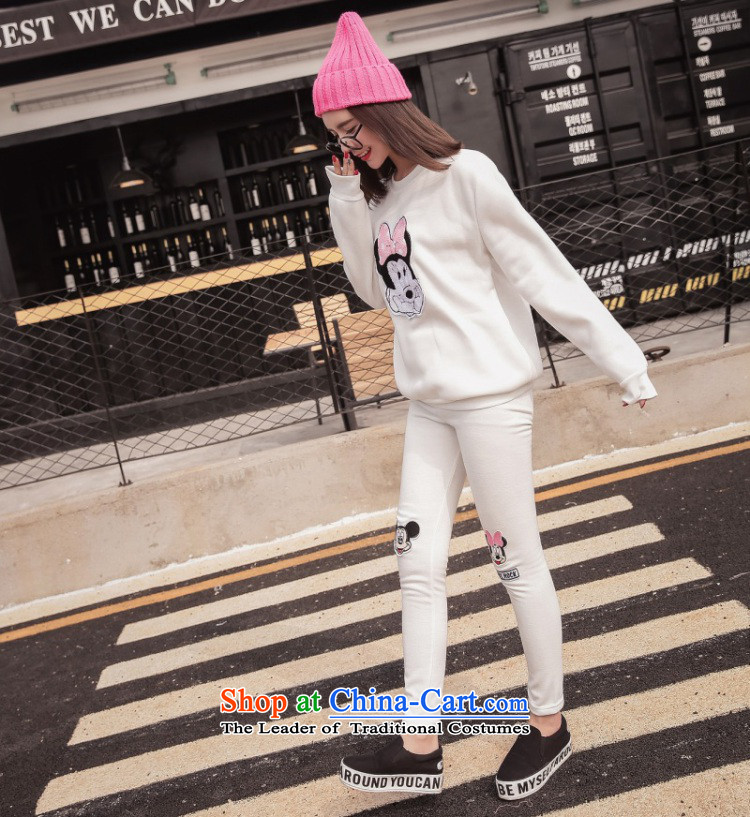 To increase the number of ladies sweater pants, forming the two kits for autumn and winter by replacing the thick wool leisure, sports suits 5XL white picture, prices, brand platters! The elections are supplied in the national character of distribution, so action, buy now enjoy more preferential! As soon as possible.
