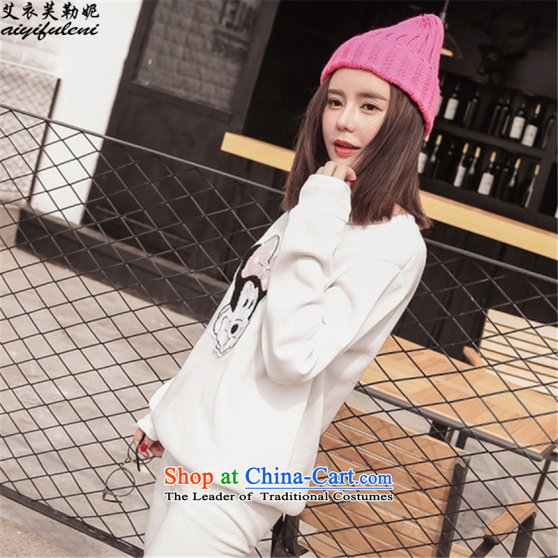 To increase the number of ladies sweater pants, forming the two kits for autumn and winter by replacing the thick wool leisure, sports wear white 5XL, HIV Yi burfitt be , , , shopping on the Internet