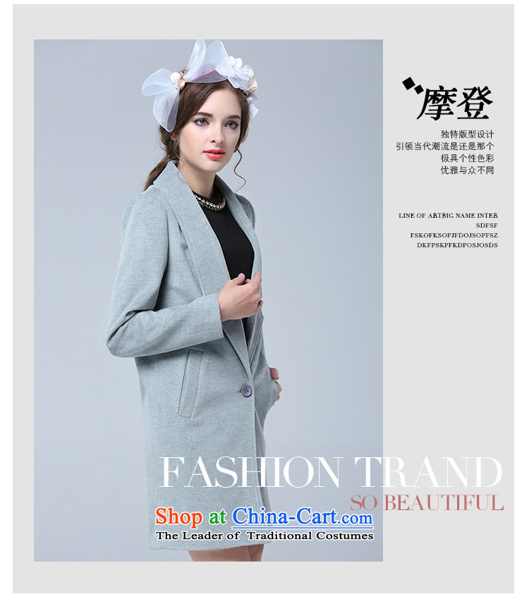 Rui Mei to large 2015 Fall/Winter Collections for women to increase the new liberal larger twill gross Wind Jacket coat? In long N1321 3XL Light Gray Photo, prices, brand platters! The elections are supplied in the national character of distribution, so action, buy now enjoy more preferential! As soon as possible.