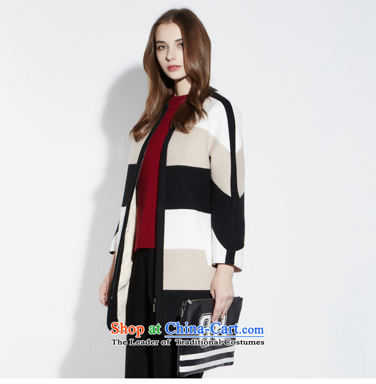 Hong Lai Ying 2015 winter clothing new Korean version with a straight thin small Heung-graphics streaked stitching gross? 92 M black girl jacket picture, prices, brand platters! The elections are supplied in the national character of distribution, so action, buy now enjoy more preferential! As soon as possible.