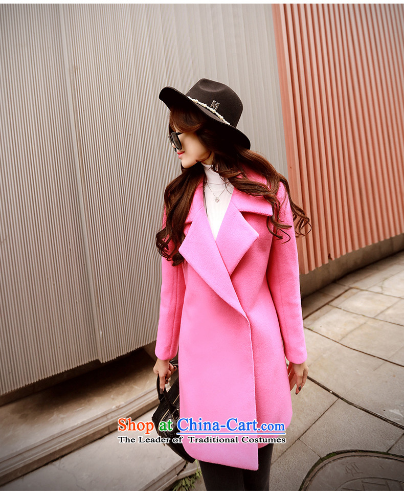  The new 2015 also hailed the autumn and winter coats girl in a long, thick, OL minimalist wool coat T870? The Red XL Photo, prices, brand platters! The elections are supplied in the national character of distribution, so action, buy now enjoy more preferential! As soon as possible.