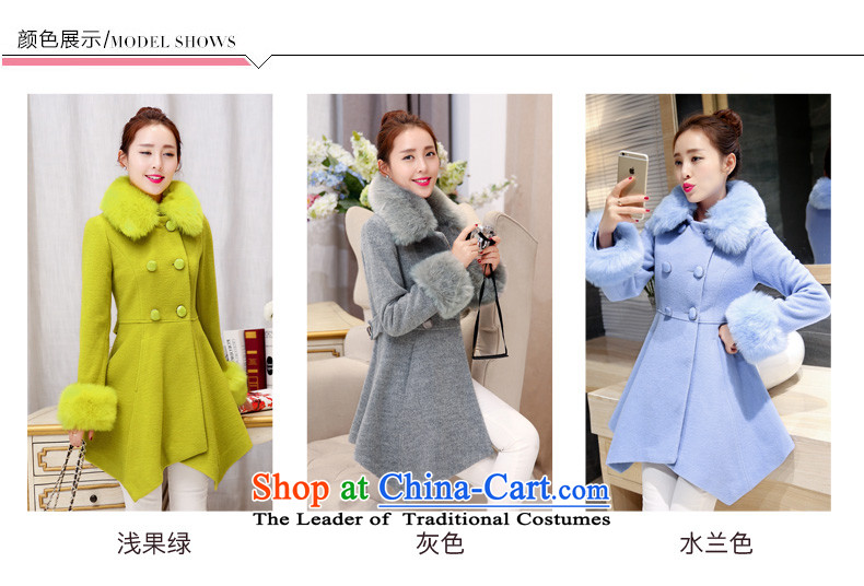 Are You Yi Girls in gross? jacket long wave autumn and winter 2015 winter clothing new Korean women's gross for coats DYN581? aqua-blue XL Photo, prices, brand platters! The elections are supplied in the national character of distribution, so action, buy now enjoy more preferential! As soon as possible.