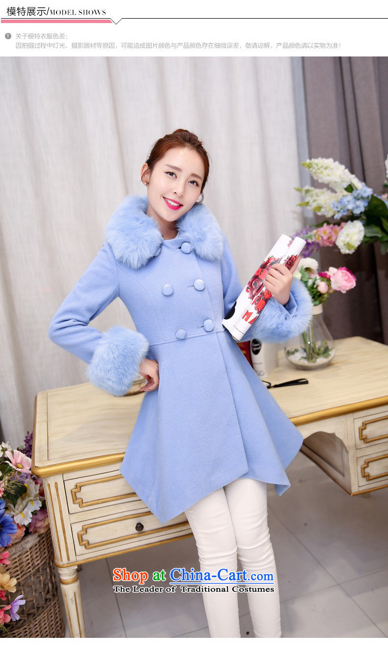 Are You Yi Girls in gross? jacket long wave autumn and winter 2015 winter clothing new Korean women's gross for coats DYN581? aqua-blue XL Photo, prices, brand platters! The elections are supplied in the national character of distribution, so action, buy now enjoy more preferential! As soon as possible.