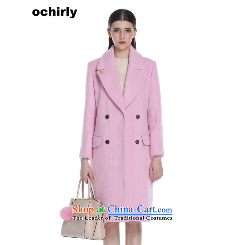 When the Euro 2015 Power ochirly new female winter clothing, double-long wool coat 1154341580 suit? Gray Pink M_165_88a_ 181