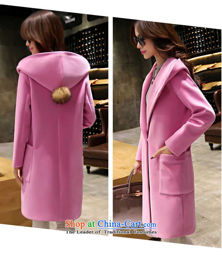 Sin has been gross? 2015 winter coats female new Korean version of a cashmere overcoat thick double-side coats female pink   M picture, prices, brand platters! The elections are supplied in the national character of distribution, so action, buy now enjoy more preferential! As soon as possible.
