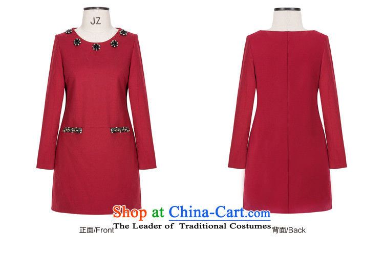 2015 Autumn picking more large female thick MM diamond, the floral decorations of the stylish dresses Q1273 wine red large XL Photo, prices, brand platters! The elections are supplied in the national character of distribution, so action, buy now enjoy more preferential! As soon as possible.