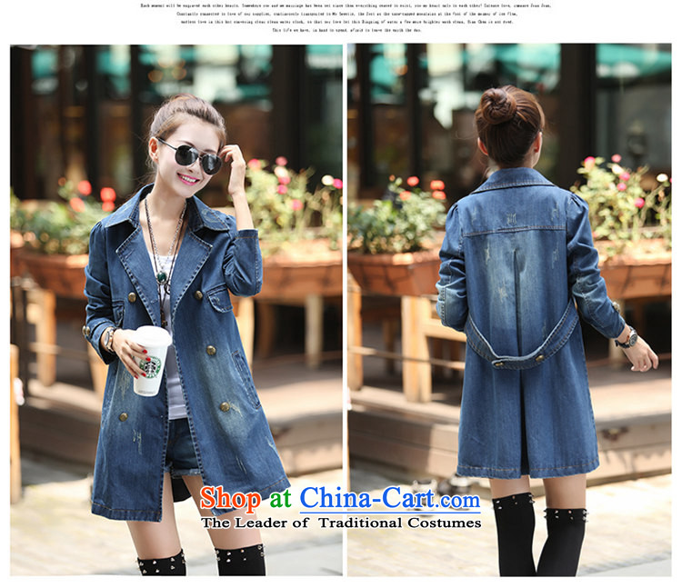 In accordance with the perfect 2015 autumn and winter new to increase women's code mm200j catty loose in thick long jacket Y2605 cowboy XXXXXL Blue Photo, prices, brand platters! The elections are supplied in the national character of distribution, so action, buy now enjoy more preferential! As soon as possible.