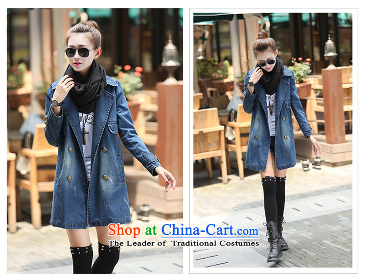 In accordance with the perfect 2015 autumn and winter new to increase women's code mm200j catty loose in thick long jacket Y2605 cowboy XXXXXL Blue Photo, prices, brand platters! The elections are supplied in the national character of distribution, so action, buy now enjoy more preferential! As soon as possible.