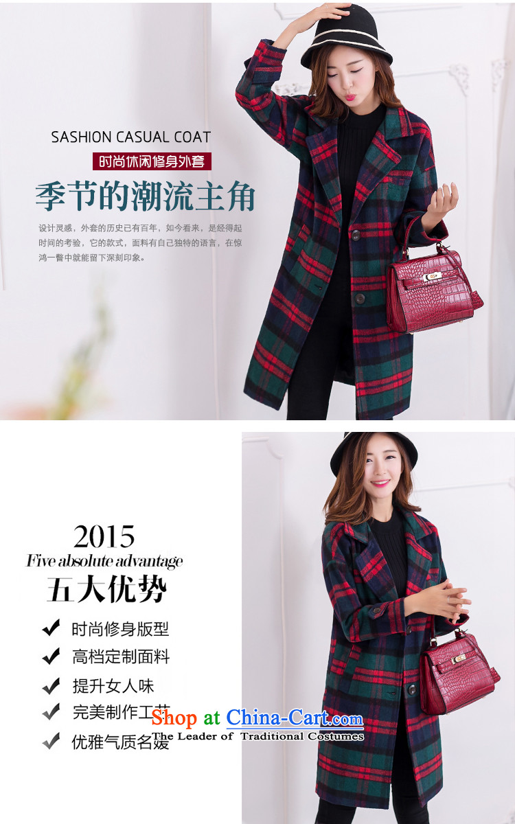 Korea has Golden Harvest autumn and winter 2015 Selina Chow Gross Korean female coat? latticed long jacket, blue, XL Photo 55346, prices, brand platters! The elections are supplied in the national character of distribution, so action, buy now enjoy more preferential! As soon as possible.