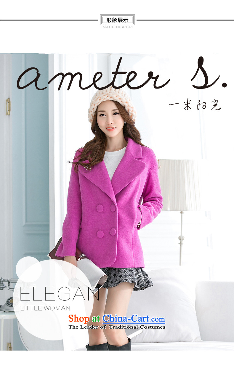 One meter Sunshine  2015 winter clothing new gross? female Korean jacket small incense wind Sau San a woolen coat female purple S picture, prices, brand platters! The elections are supplied in the national character of distribution, so action, buy now enjoy more preferential! As soon as possible.