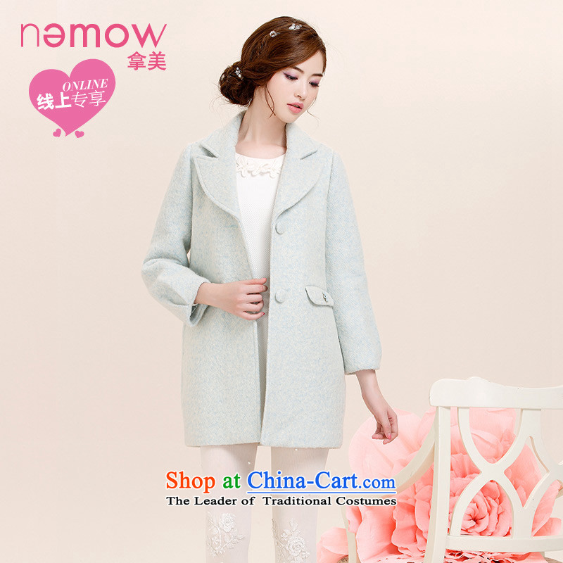 Take the us dream of South nemow_ 2015 winter clothing new large half-coats EA5G438 calluses relaxd light blue - 20 S
