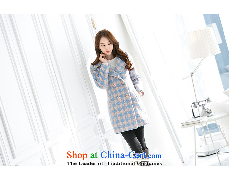 One meter Sunshine 2015 autumn and winter new women's double-ni-jacket coat version won long Chidori-thick hair? coats of female pink chidori grid M picture, prices, brand platters! The elections are supplied in the national character of distribution, so action, buy now enjoy more preferential! As soon as possible.