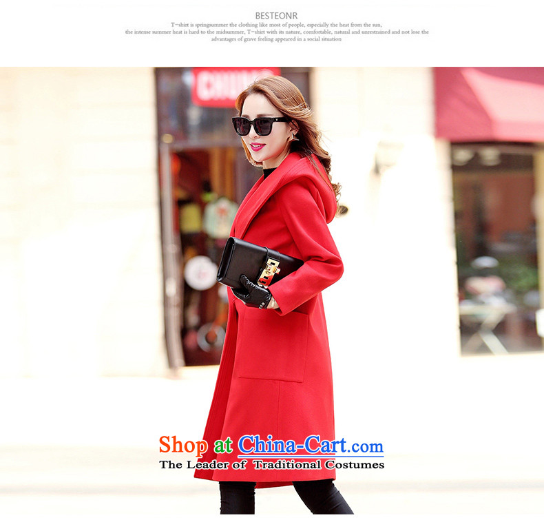 Land population- Gross? 2015 new female jacket in autumn long temperament Korean Sau San video with cap thin coat of a long-sleeved jacket pure colors sub Connie winter clothes and color L photo, prices, brand platters! The elections are supplied in the national character of distribution, so action, buy now enjoy more preferential! As soon as possible.