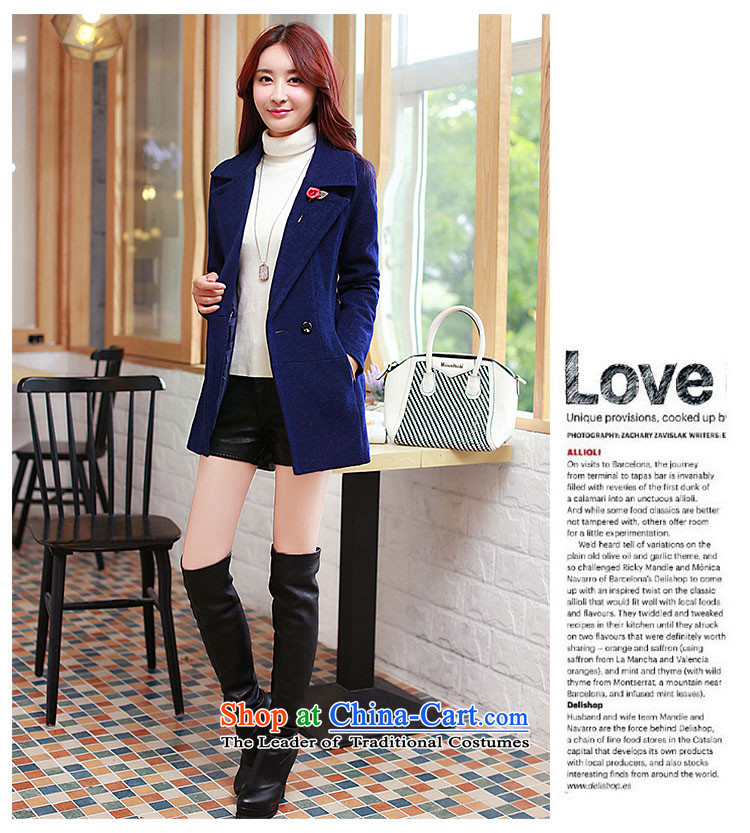 Love Is gross coats Girl Gigi Lai? jacket of autumn and winter 2015 new lady a windbreaker. Long Korean lapel tether elegant gross? Jacket Sau San deep blue XL Photo, prices, brand platters! The elections are supplied in the national character of distribution, so action, buy now enjoy more preferential! As soon as possible.