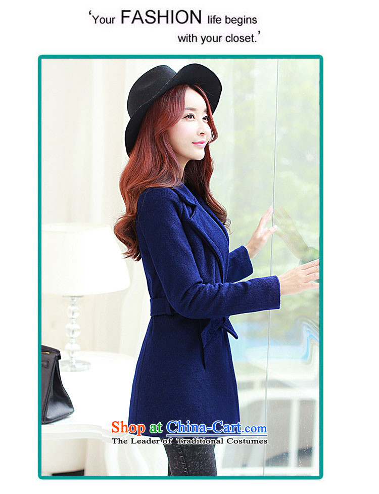 Love Is gross coats Girl Gigi Lai? jacket of autumn and winter 2015 new lady a windbreaker. Long Korean lapel tether elegant gross? Jacket Sau San deep blue XL Photo, prices, brand platters! The elections are supplied in the national character of distribution, so action, buy now enjoy more preferential! As soon as possible.