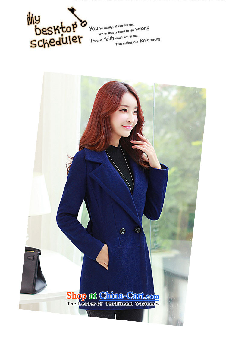 Love Is gross coats Girl Gigi Lai? jacket of autumn and winter 2015 new lady a windbreaker. Long Korean lapel tether elegant gross? Jacket Sau San deep blue XL Photo, prices, brand platters! The elections are supplied in the national character of distribution, so action, buy now enjoy more preferential! As soon as possible.