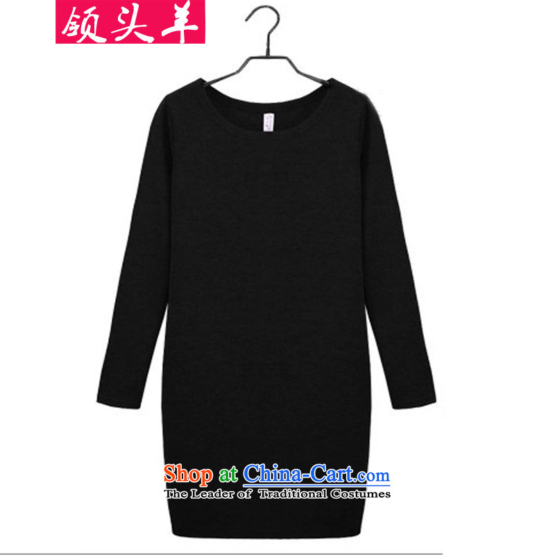 Leader in the autumn and winter 2015 large western new women to increase the burden of the Netherlands thick MM200 forming the thick plus lint-free long-sleeved female black skirt 3XL recommendations 140-160 characters that leader (lingtouyang) , , , shopping on the Internet