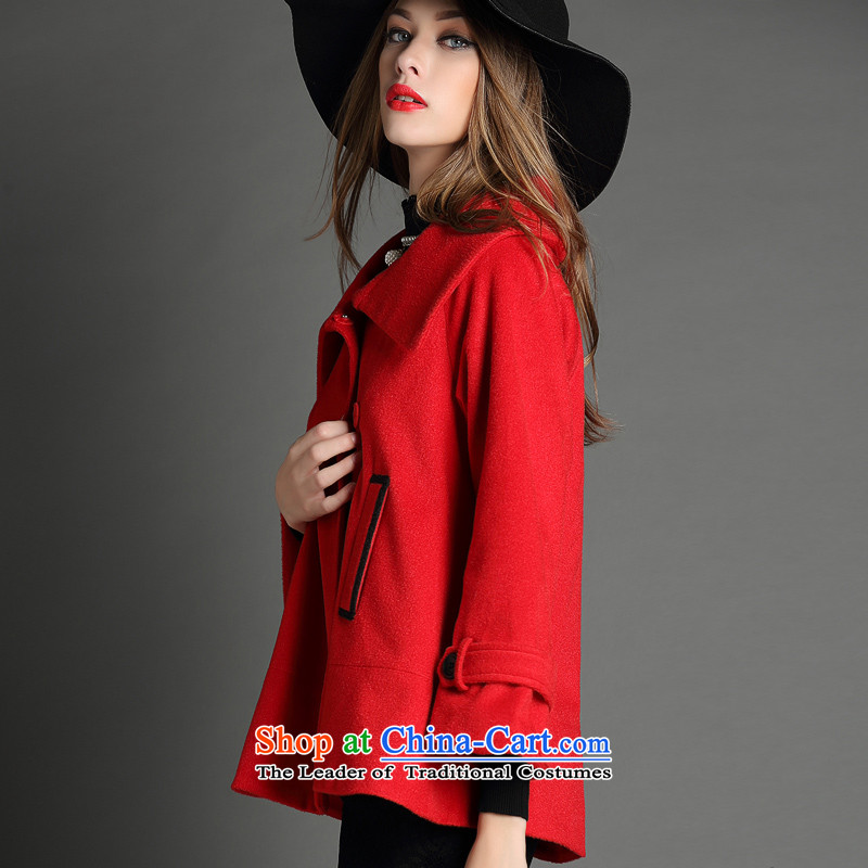 So clearly to xl women 2015 autumn and winter new products thick mm ultra stylish cloak-short of a wool coat jacket conference 52 big red code 5XL around 922.747, of 200 staff (smeilovly) , , , shopping on the Internet