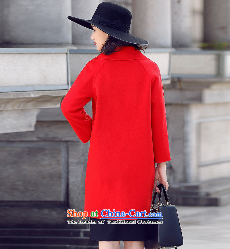 Ho Pui 2015 autumn and winter new cocoon-sided flannel wool a wool coat girl in long hair red jacket XL pictures?, prices, brand platters! The elections are supplied in the national character of distribution, so action, buy now enjoy more preferential! As soon as possible.