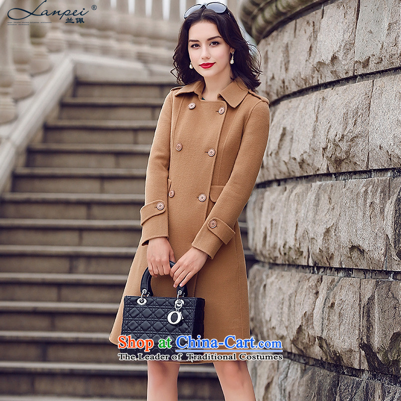 Ho Pui 2015 autumn and winter new sided flannel wool a wool coat girl in long Sau San double-gross and color jacket? 25 of pre-saleL