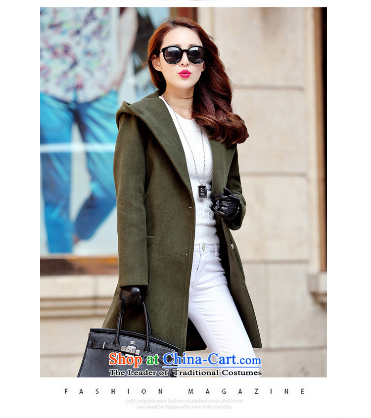 Sleek and versatile in pure color long jacket, Army Green M picture, prices, brand platters! The elections are supplied in the national character of distribution, so action, buy now enjoy more preferential! As soon as possible.