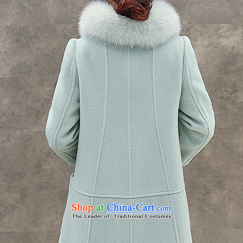 Xu Chong 2015 Ms. boutique luxury high-quality of the winter clothes for larger wool coat gross for it? Jacket Light Blue M-wook-punch , , , shopping on the Internet