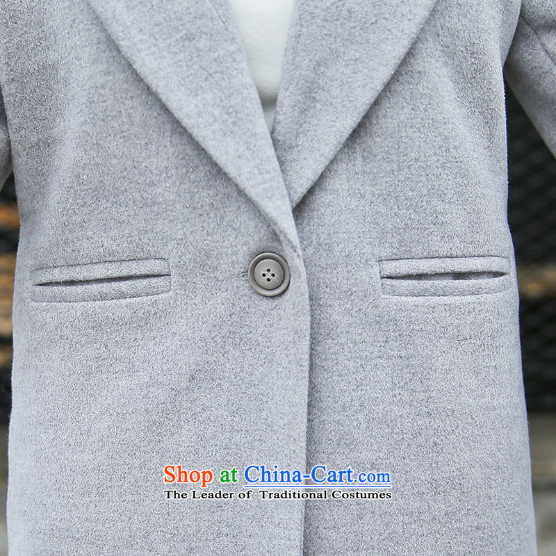 Christy Love 2015 autumn and winter in New Sau San long hair? jacket female retro a wool coat D2901 light gray , L, Christy Love , , , shopping on the Internet