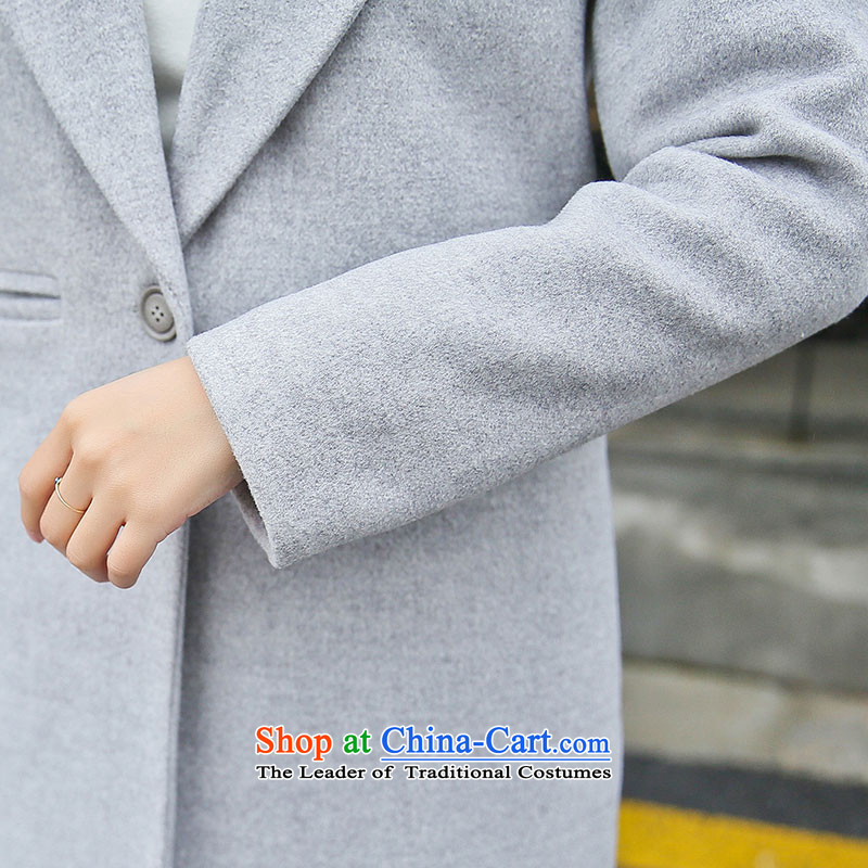 Christy Love 2015 autumn and winter in New Sau San long hair? jacket female retro a wool coat D2901 light gray , L, Christy Love , , , shopping on the Internet