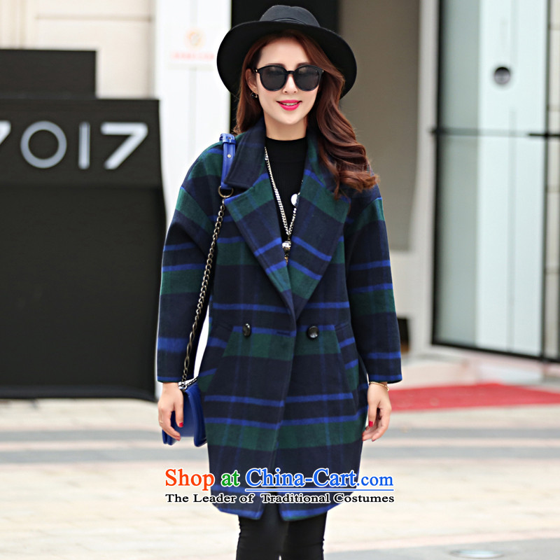 Goodwill is also Fall/Winter Collections 2015 new Korean version of thin temperament, gross? jacket long-ni-coats cocoon T831 green M, known repute color (color) , , , shopping on the Internet