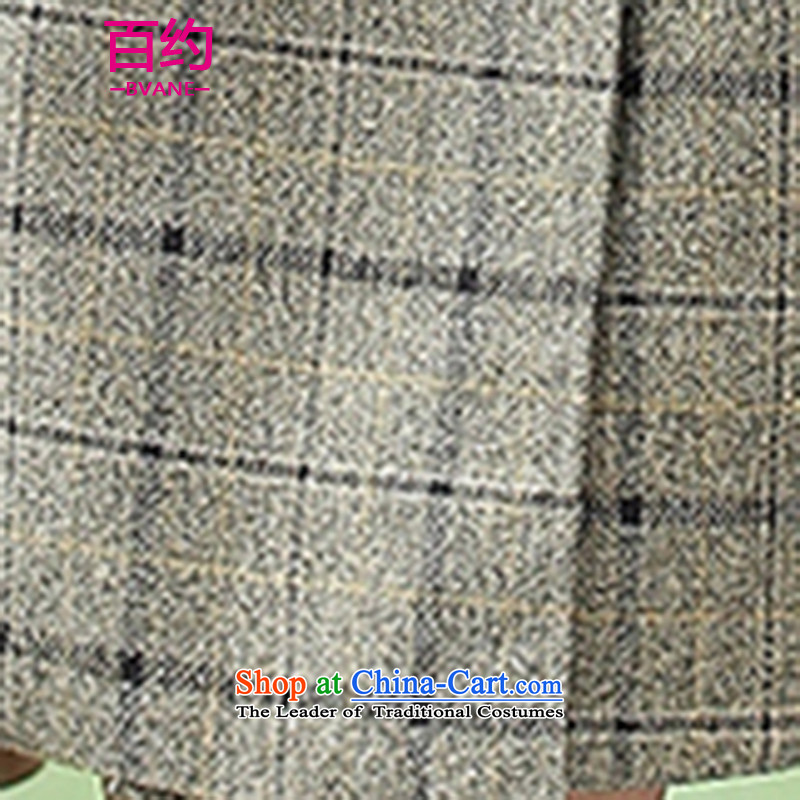 Hundreds of approximately 2015 Korean fashion lapel short-sleeved gross? female new winter coats graphics thin plaid jacket khaki M, hundreds of approximately (BVANE) , , , shopping on the Internet