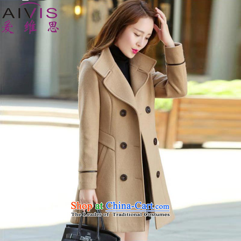 Love Rowse 2015 autumn and winter new women in Korean Sau San long double-a wool coat gross wine red jacket? , L, love ROWSE has been pressed shopping on the Internet